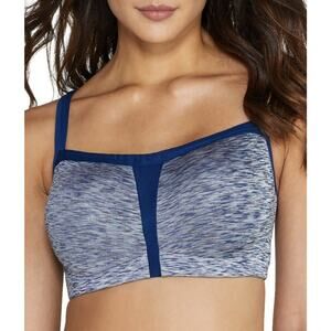 Le Mystere 34D Hi Impact Full Support Underwire Sports Bra 920 Stripe 90672 Blue